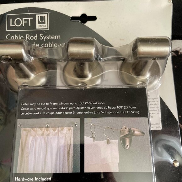 Umbra Loft Cable Rod System 108” Wide - Picture 1 of 2